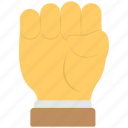 anger, fist, five fingers, hand icons, sign of power 