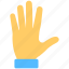 finger sign, five fingers, full hand, hand gesture, hand sign 