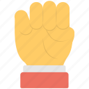 anger sign, closed fingers, closed hand, fist, power sign 