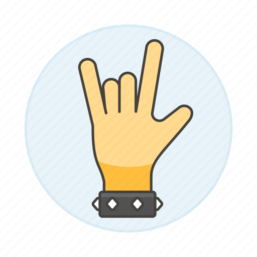 Gestures, love, wristband, the, horns, metal, back icon - Download on Iconfinder