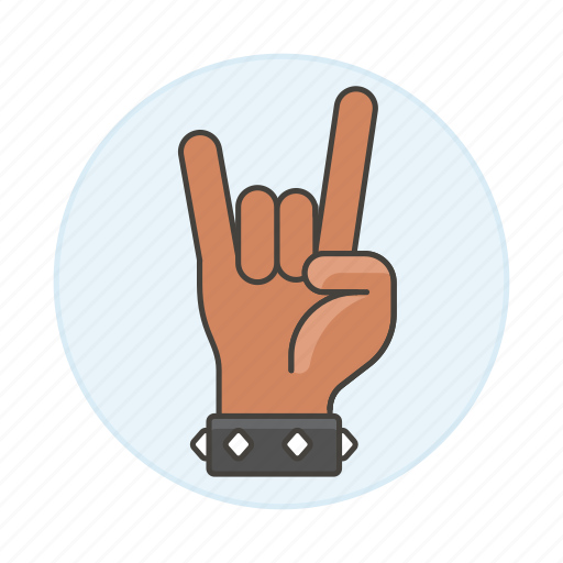 Gestures, love, wristband, the, rock, metal, back icon - Download on Iconfinder