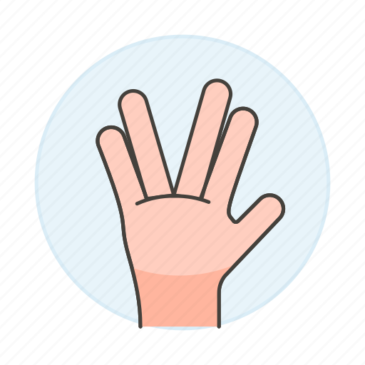 Alien, gesture, gestures, hand, palm, salute, spock icon - Download on Iconfinder