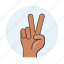hand, palm, sign, success, v, celebration, fingers, relax, victory, peace, chill, gestures 