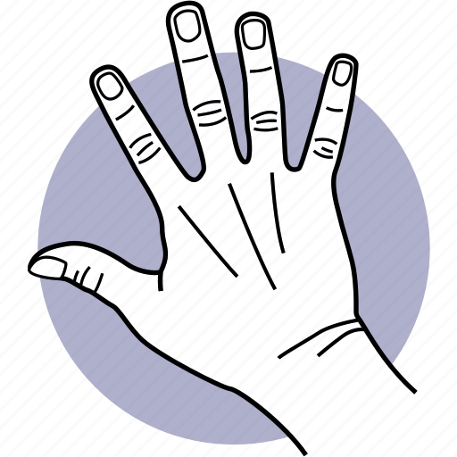 Hand, fingers, fingernails, five, open icon - Download on Iconfinder