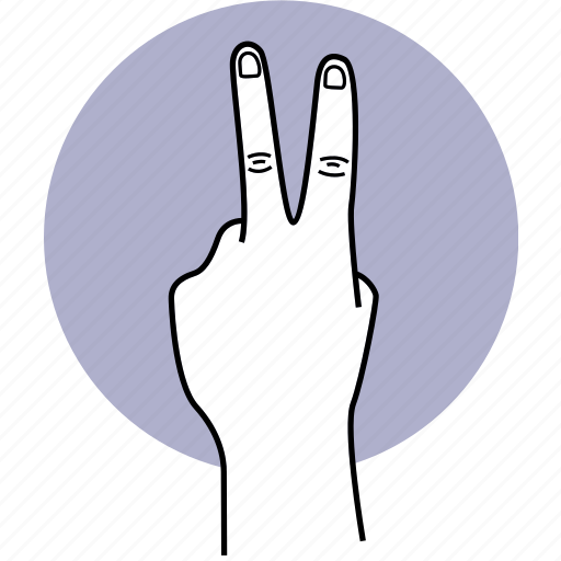 Hand, rude, inverted, gesture, victory icon - Download on Iconfinder