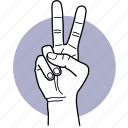 hand, gestures, peace, victory, win, winner, two fingers