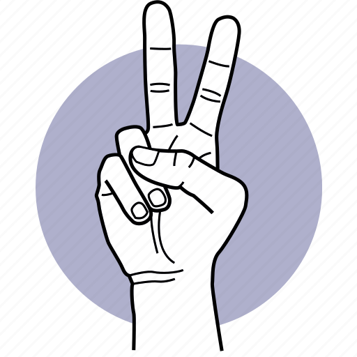 Hand, gestures, peace, victory, win, winner, two fingers icon - Download on Iconfinder