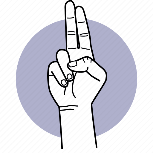 Hand, fingers, two, swear, gesture, finger icon - Download on Iconfinder