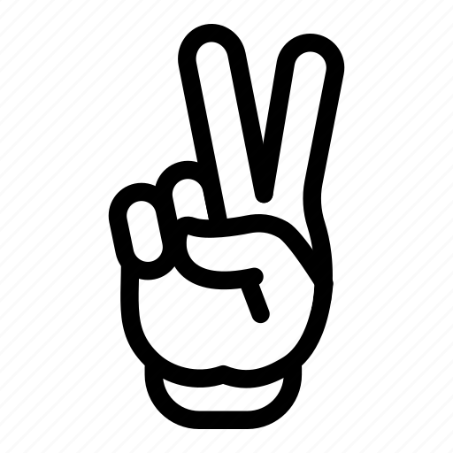 Hand, finger, gesture, peace icon - Download on Iconfinder