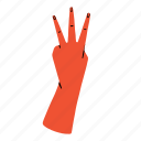 hand, gesture, finger, counting, number, three, sign, fingers, up
