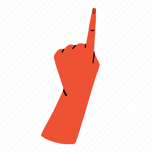 Hand, gesture, finger, counting, one, pointing, number icon - Download on Iconfinder
