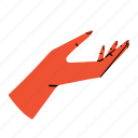 hand, gesture, open, palm, side, reaching, out, finger, sign