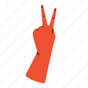 hand, gesture, peace, sign, two, fingers, counting, number, finger