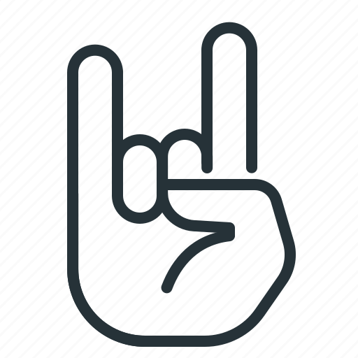 Devil, gesture, hand, horns, rock icon - Download on Iconfinder