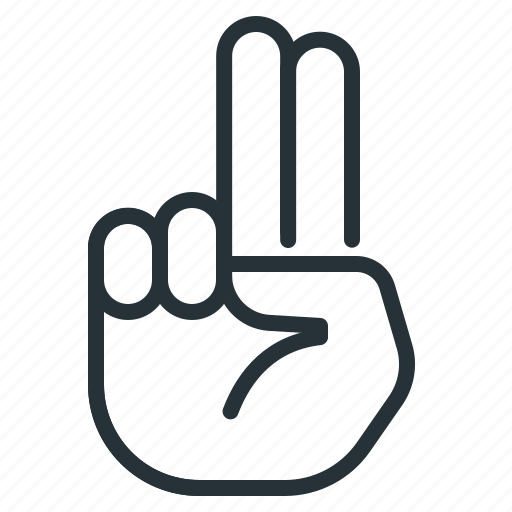 Gesture, hand, fingers, two icon - Download on Iconfinder