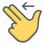 fingers, gesture, hand, left, swipe 