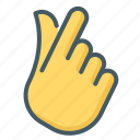 thumb, crossed, hand, gesture