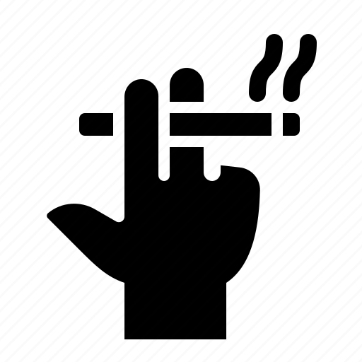 Hand, smoking, cigarette, gesture, smoke icon - Download on Iconfinder