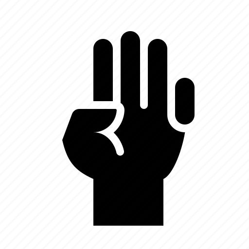 Hand, three, fingers, gesture, touch icon - Download on Iconfinder