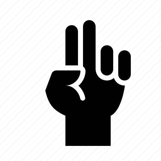 Hand, two, finger, gesture, touch icon - Download on Iconfinder