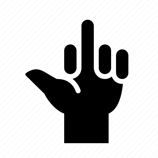 Hand, two, finger, middle, thumb, gesture icon - Download on Iconfinder