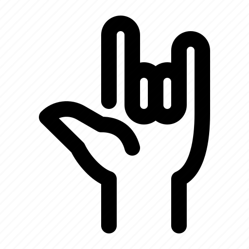 Hand, metal, fingers, gesture, rock, horn icon - Download on Iconfinder