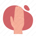 palm, disagreement, hand gesture, prohibition