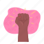 feminist movement, raised fist, hand gesture, equal rights 