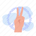 peace symbol, greetings, friendly, hand gesture