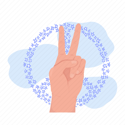 Peace symbol, greetings, friendly, hand gesture icon - Download on Iconfinder