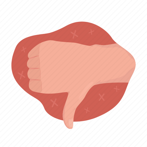 Thumbs down, disapproval, hand gesture, negative feedback icon - Download on Iconfinder