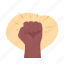 clenched fist, solidarity, hand gesture, fighting for justice 