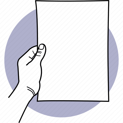 Hand, holding, paper, document, certificate, agreement, letter icon - Download on Iconfinder