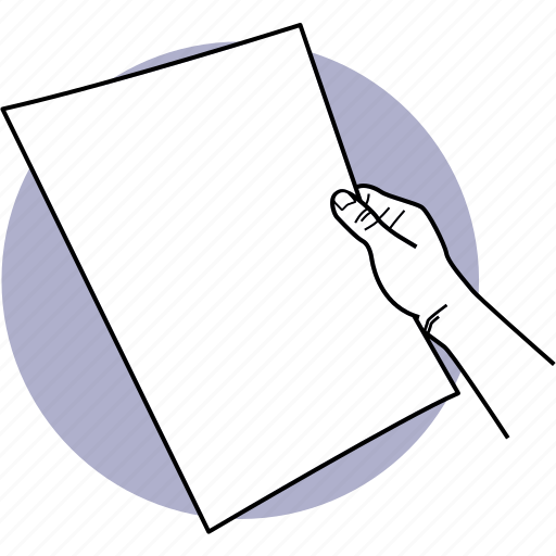 Paper, hand, holding, empty, blank, document, agreement icon - Download on Iconfinder