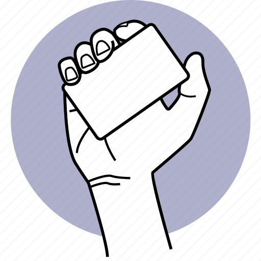 Hand, holding, card, carry, showing, membership, member icon - Download on Iconfinder