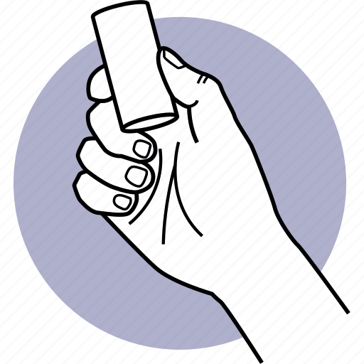 Hand, holding, object, cylinder, shape, small icon - Download on Iconfinder