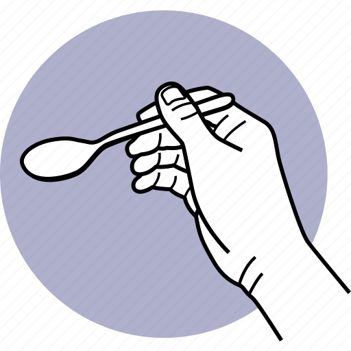 Spoon, tea spoon, hand, holding icon - Download on Iconfinder