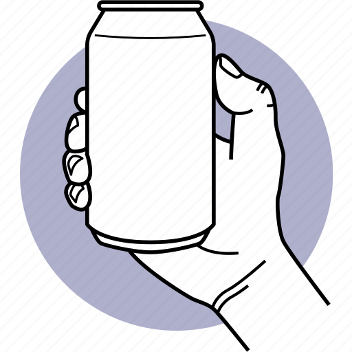 Bottle, can, soda, carbonated, drink, hand, holding icon - Download on Iconfinder