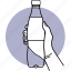 bottle, plastic, soda, hand, holding, carbonate, water 