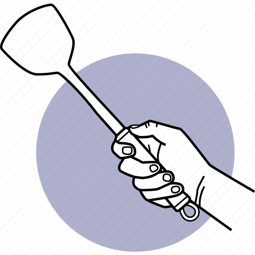 Kitchen, spatula, hand, holding, tool, equipment, cooking icon - Download on Iconfinder
