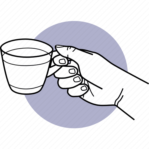 Cup, tea, coffee, water, hand, holding, drink icon - Download on Iconfinder