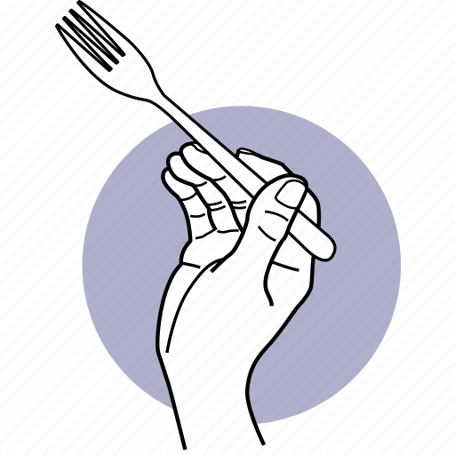 Fork, hand, holding, food, eat icon - Download on Iconfinder