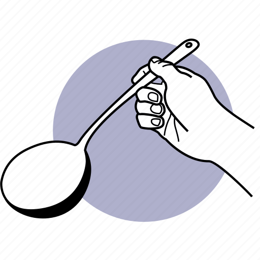 Spoon, big, soup, hand, holding, large, kitchen utensil icon - Download on Iconfinder