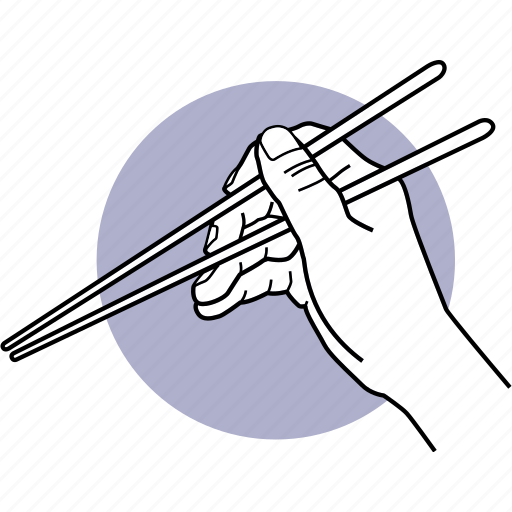 Hand, chopsticks, holding, chinese, asian, food, using icon - Download on Iconfinder