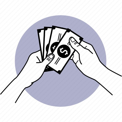 Money, hand, paper money, cash, holding icon - Download on Iconfinder