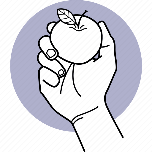 Hand, holding, fruit, apple icon - Download on Iconfinder
