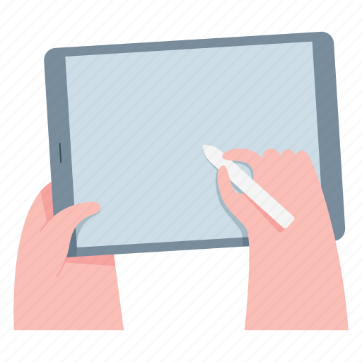 Device, hand, mobile, pen, smartphone, tablet, write icon - Download on Iconfinder