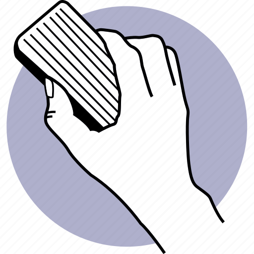 Hand, holding, duster, clean, whiteboard, blackboard, erase icon - Download on Iconfinder