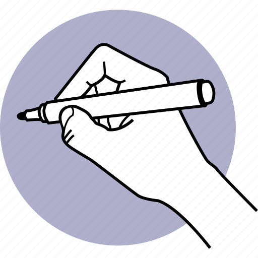 Hand, holding, write, writing, marker, pen icon - Download on Iconfinder