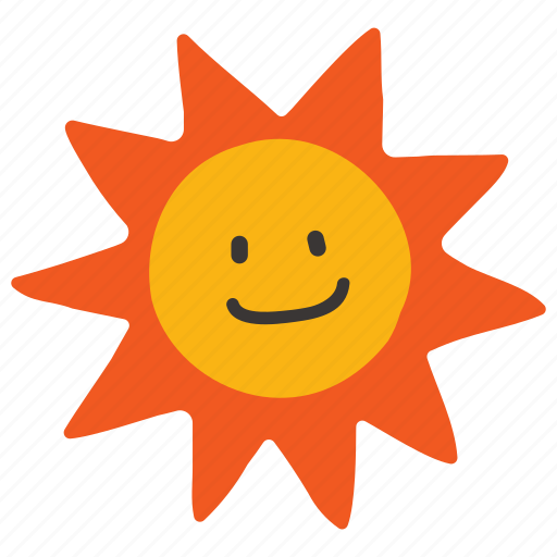 Sun, hand painted, sunny, day icon - Download on Iconfinder
